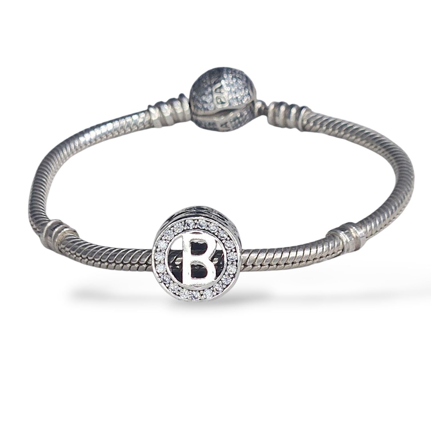 B Harf Gümüş Charm
