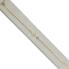 Yıldız model Taşlı Gold Bileklik