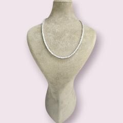 4 mm 45 cm İthal Dönme Yapmayan Gümüş Su Yolu Kolye-Farklı kilit