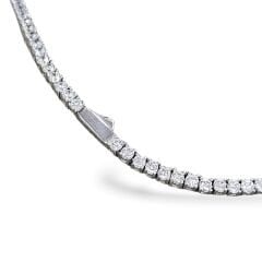 4 mm 45 cm İthal Dönme Yapmayan Gümüş Su Yolu Kolye-Farklı kilit