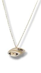 Göz Model 14K Altın Kaplama Gümüş Kolye