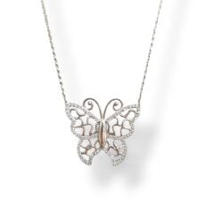 Kelebek Model Gold Kolye