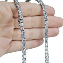 5 mm İthal Dönme Yapmayan Gümüş Su Yolu Kolye-50 cm