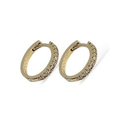 14K Altın Kaplama Zirkon Taşlı Kadın Gümüş Küpe