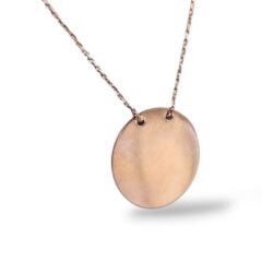 Plaka Model Rose Kaplama Gümüş Kolye