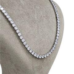 5 mm İthal Dönme Yapmayan Gümüş Su Yolu Kolye - 60 cm