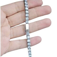 5 mm İthal Dönme Yapmayan Gümüş Su Yolu Kolye - 60 cm