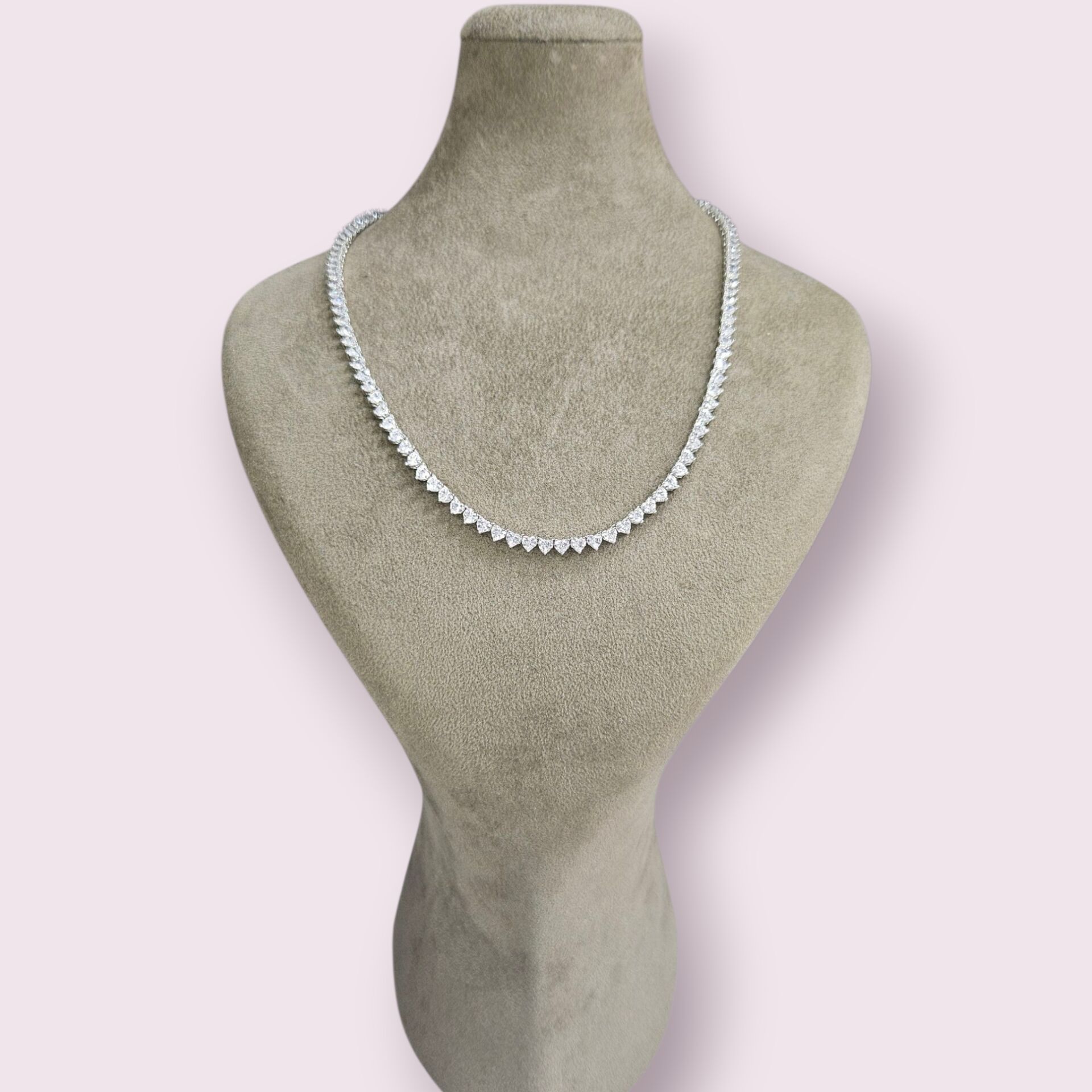 3 mm Kalp kesim İthal Dönme Yapmayan Su Yolu Kolye - 45 cm