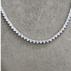 3.5 mm Kalp Kesim İthal Dönme Yapmayan Gümüş Su Yolu Kolye - 40 cm