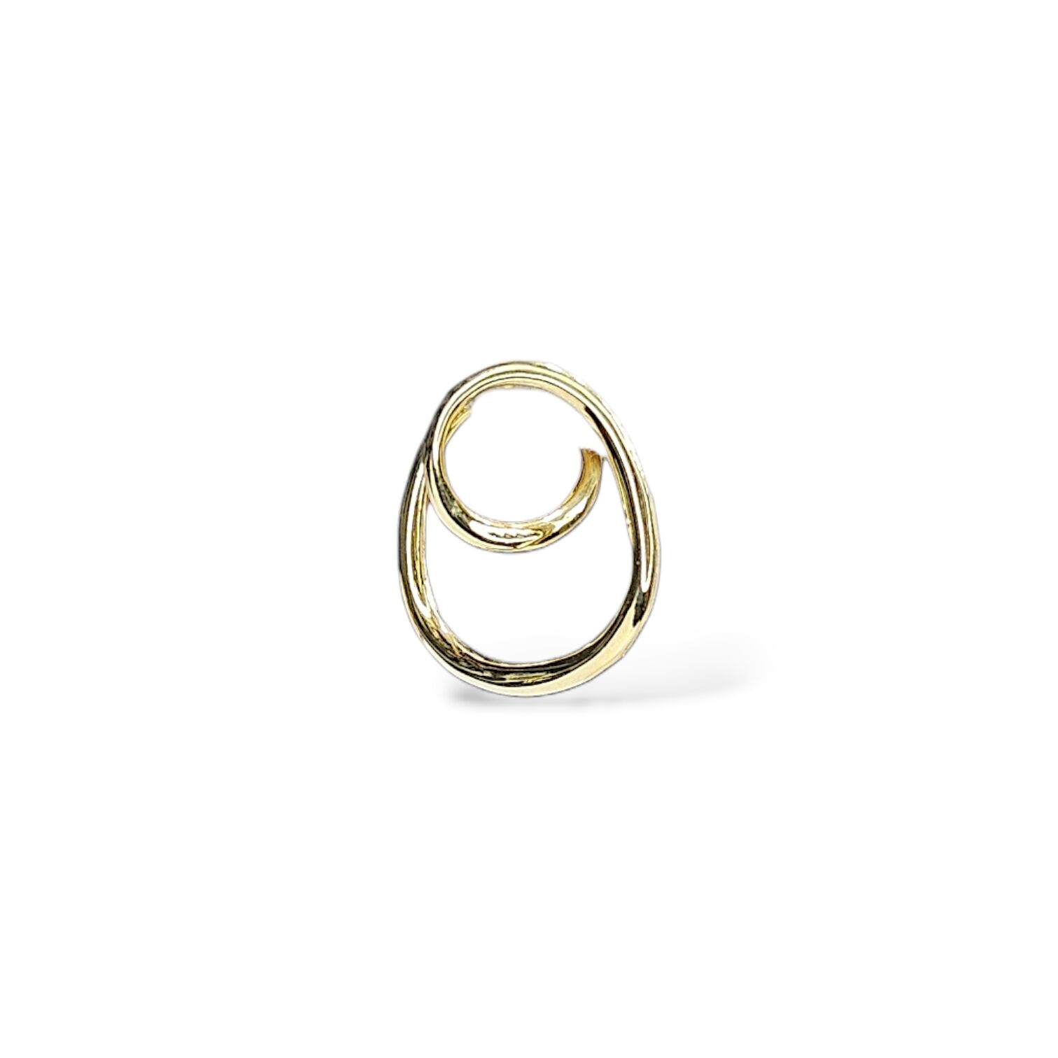 14K Altın Kaplama Farklı Form Kadın Gümüş Küpe - Tek kulak içindir