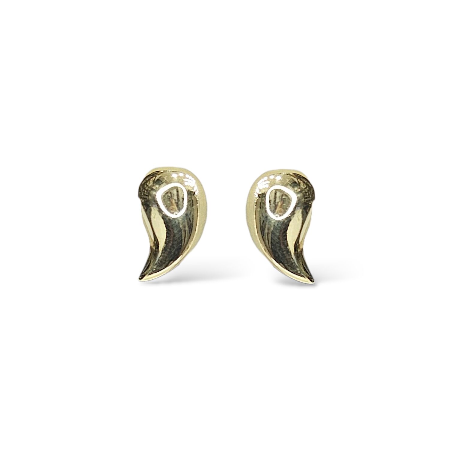 14K Altın Kaplama Parlak  Kadın Şık Gümüş Küpe