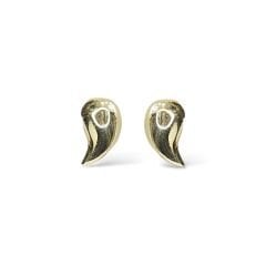 14K Altın Kaplama Parlak  Kadın Şık Gümüş Küpe