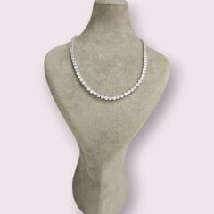 4 mm Sıvama Model İthal Dönme Yapmayan Gümüş Su Yolu Kolye - 44 cm