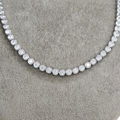 4 mm Sıvama Model İthal Dönme Yapmayan Gümüş Su Yolu Kolye - 44 cm