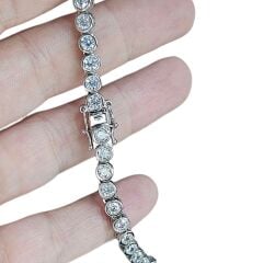 4 mm Sıvama Model İthal Dönme Yapmayan Gümüş Su Yolu Kolye - 42 cm