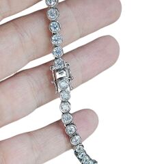 4 mm Sıvama Model İthal Dönme Yapmayan Gümüş Su Yolu Kolye - 44 cm