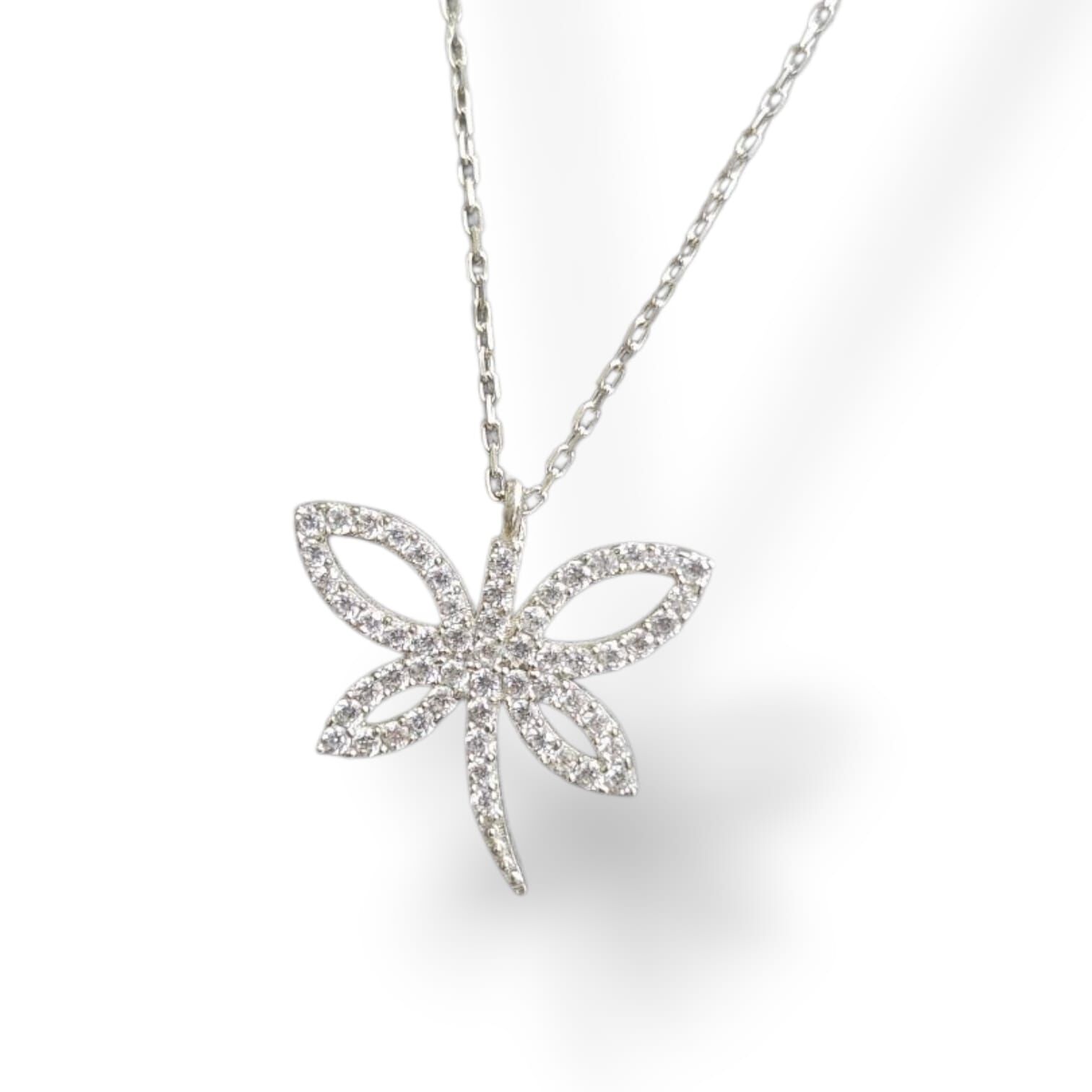 Taşlı Yusufçuk Gümüş Kolye