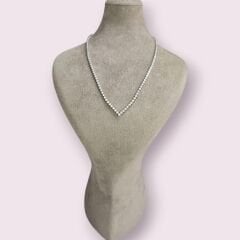 2.5 mm Sıvama Model İthal Dönme Yapmayan Gümüş Su Yolu Kolye - 42 cm