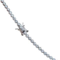 2.5 mm Sıvama Model İthal Dönme Yapmayan Gümüş Su Yolu Kolye - 42 cm