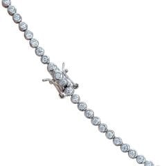 2.5 mm Sıvama Model İthal Dönme Yapmayan Gümüş Su Yolu Kolye - 42 cm