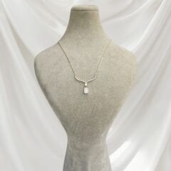 14K Altın Kaplama Kadın Abiye Gümüş Kolye