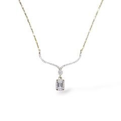 14K Altın Kaplama Kadın Abiye Gümüş Kolye