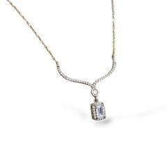 14K Altın Kaplama Kadın Abiye Gümüş Kolye