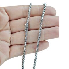 2 mm Sıvama Model Gümüş Su Yolu Kolye - 45 cm