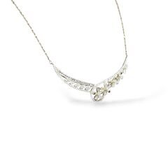 14K Altın Kaplama Kadın Abiye Şık Gümüş Kolye