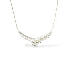 14K Altın Kaplama Kadın Abiye Şık Gümüş Kolye