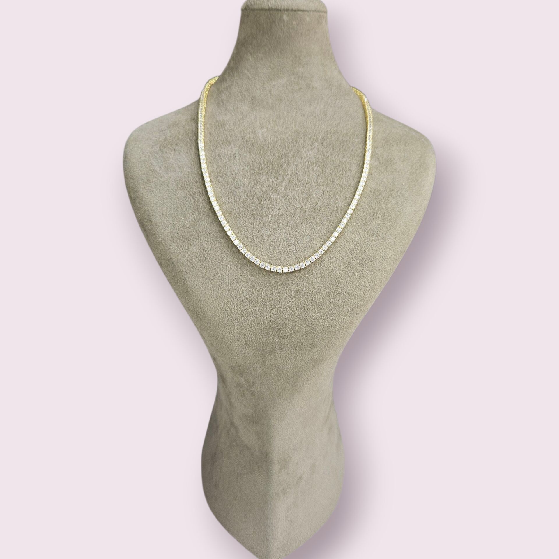 2.5 mm 14 Ayar Altın Kaplama Gümüş Su Yolu Kolye - 45 cm