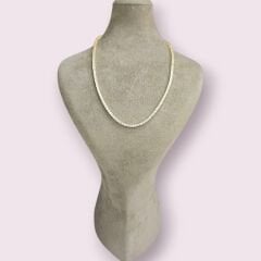 2.5 mm 14 Ayar Altın Kaplama Gümüş Su Yolu Kolye - 45 cm