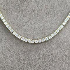 2.5 mm 14 Ayar Altın Kaplama Gümüş Su Yolu Kolye - 45 cm