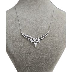 Kadın Şık Abiye Gümüş Kolye