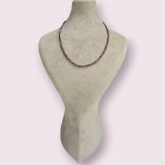 40 cm Kök Yakut Doğal Taş Kolye