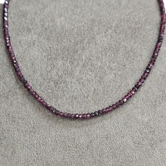 40 cm Kök Yakut Doğal Taş Kolye