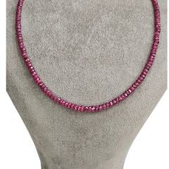 45 cm Kök Yakut Doğal Taş Kolye