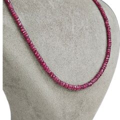 45 cm Kök Yakut Doğal Taş Kolye