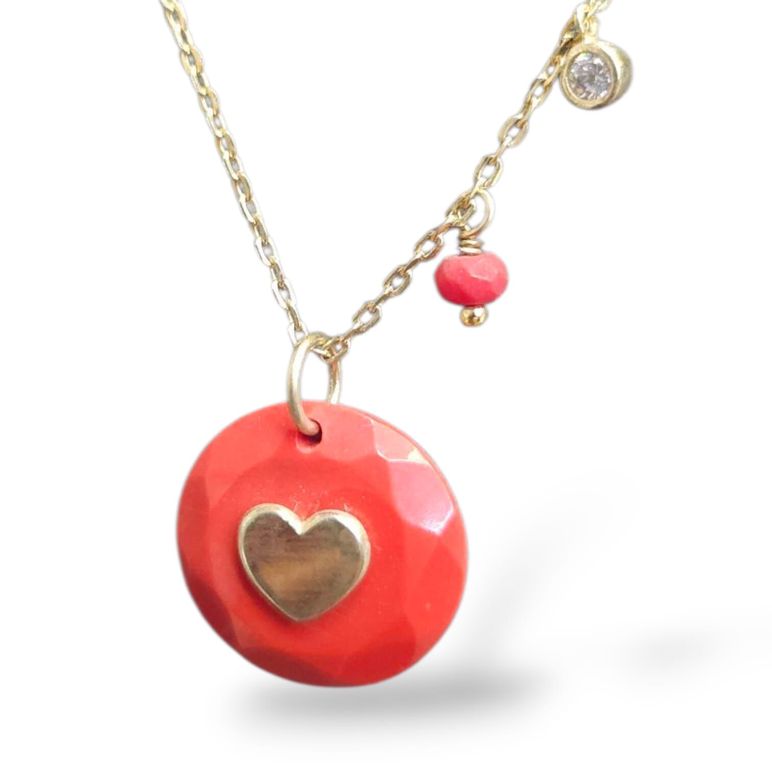 Yıldız Detaylı Kırmızı Kolye