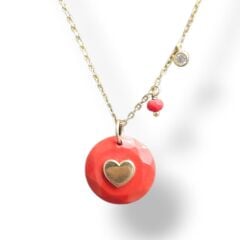 Yıldız Detaylı Kırmızı Kolye