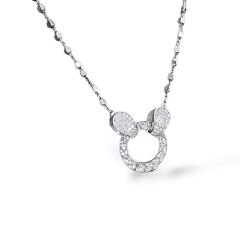 Zirkon Taşlı Modern Tarz Kadın Abiye Gümüş Kolye