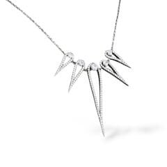 Zirkon Taşlı Damla Model Kadın Şık Gümüş Kolye