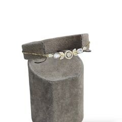 14K Altın Kaplama Zirkon Taş Kadın Şık Gümüş Set