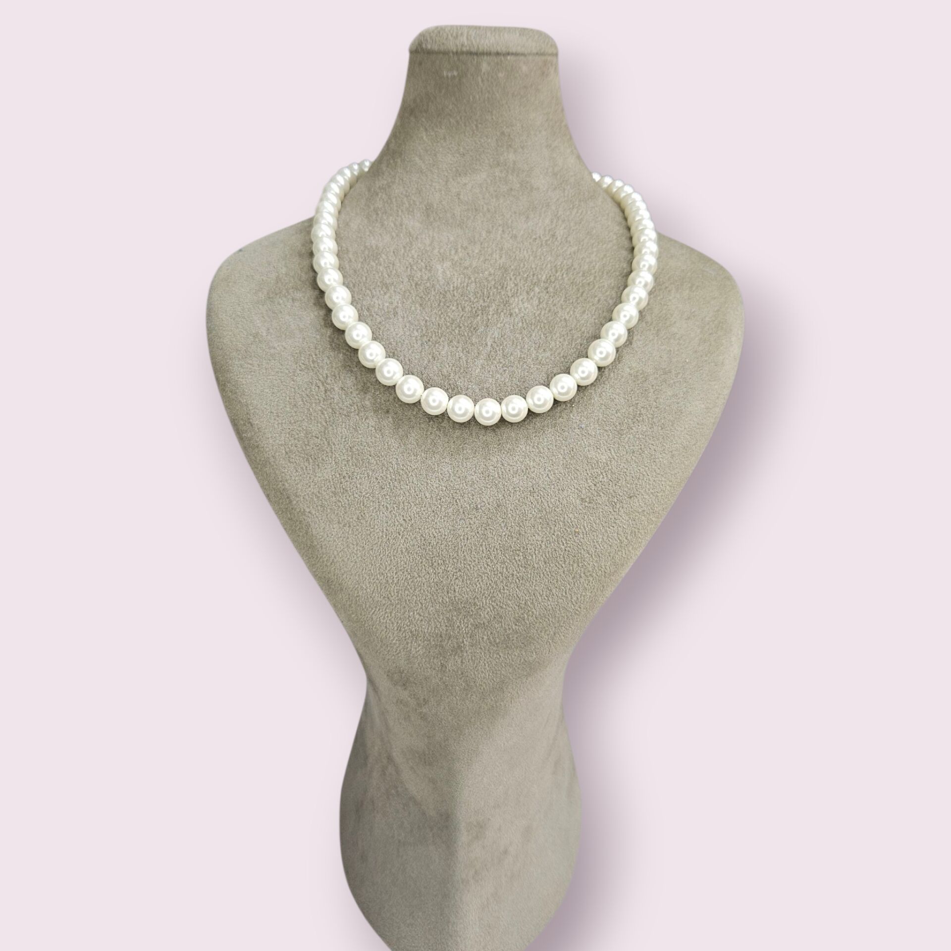 Gümüş Taşlı Kilit İnci Kolye