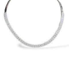 Zirkon Taşlı Şık Abiye Kadın Gümüş Kolye