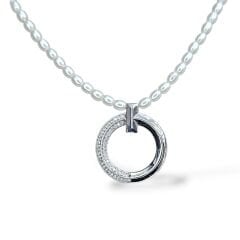 Gümüş Kolye Uçlu- İnci Kolye