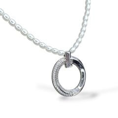 Gümüş Kolye Uçlu- İnci Kolye