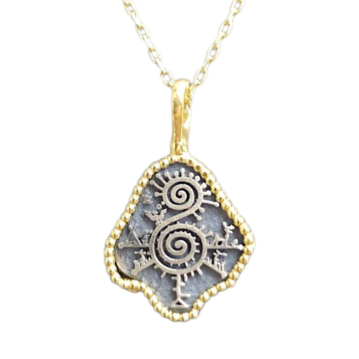 Figürlü Çift Renk Kolye