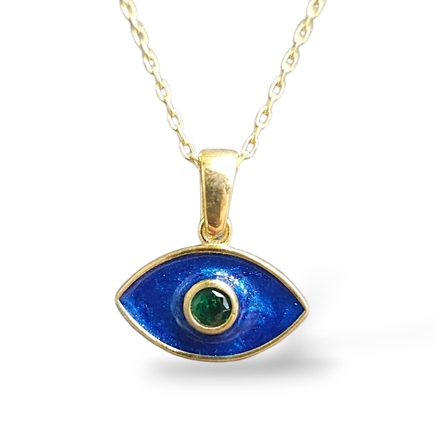 Mineli Turmalin Çift Renk Gümüş Kolye