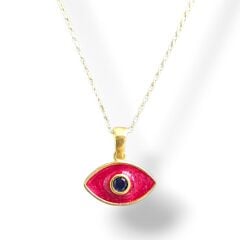 Mineli Turmalin Çift Renk Gümüş Kolye